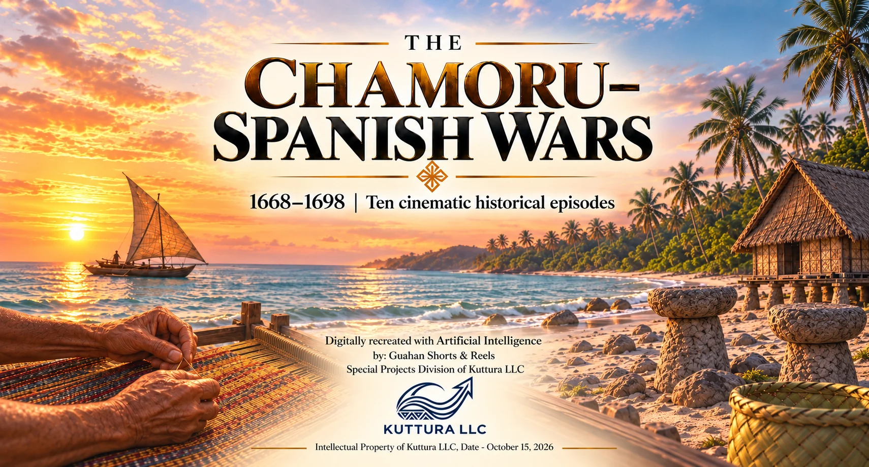 The Chamorro-Spanish Wars, 1668–1698. Ten cinematic historical episodes. Digitally recreated with Artificial Intelligence by Guahan Shorts and Reels, Special Projects Division of Kuttura LLC.