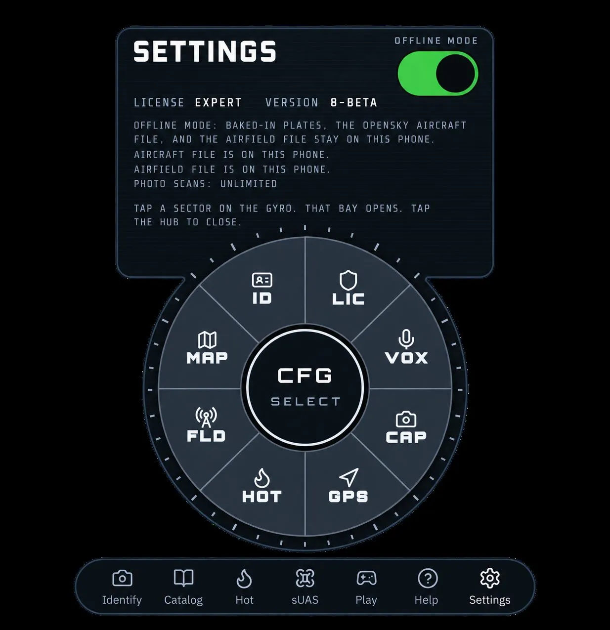 VACR settings.